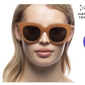 Le Specs air heart caramel sunglasses